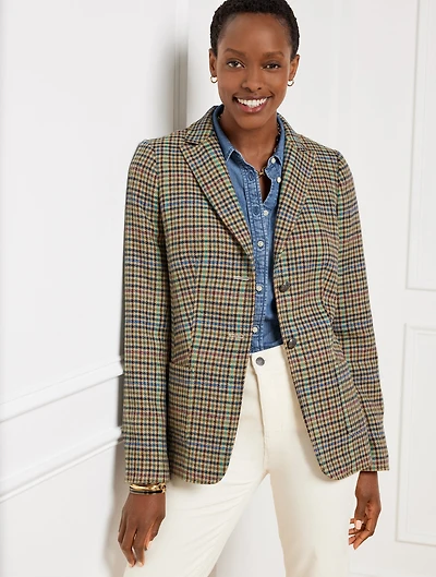 Classic Shetland Blazer - Lively Plaid