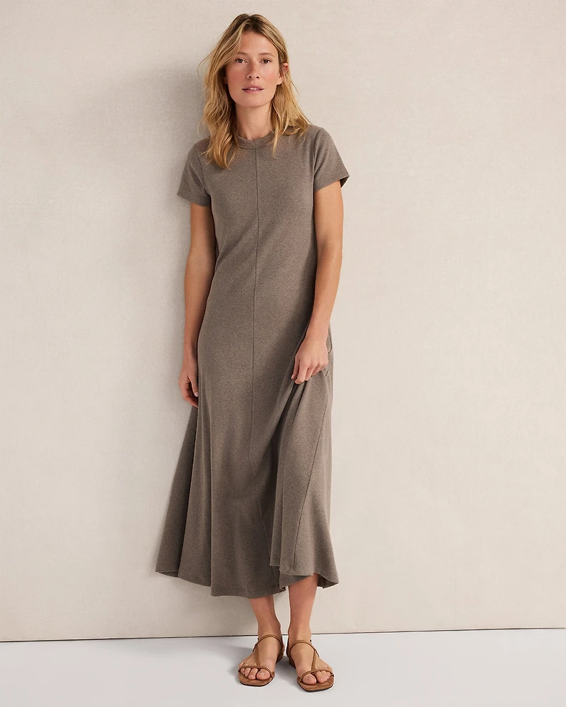 Organic Cotton Rib Knit Maxi Dress