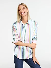 Linen Everyday Relaxed Shirt - Harmonious Stripe