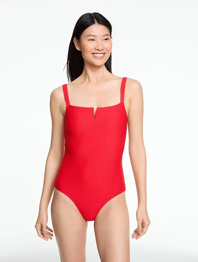Aqua Club V-Neck One-Piece Swimsuit - Ottoman