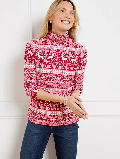 Classic Turtleneck - Reindeer Fair Isle