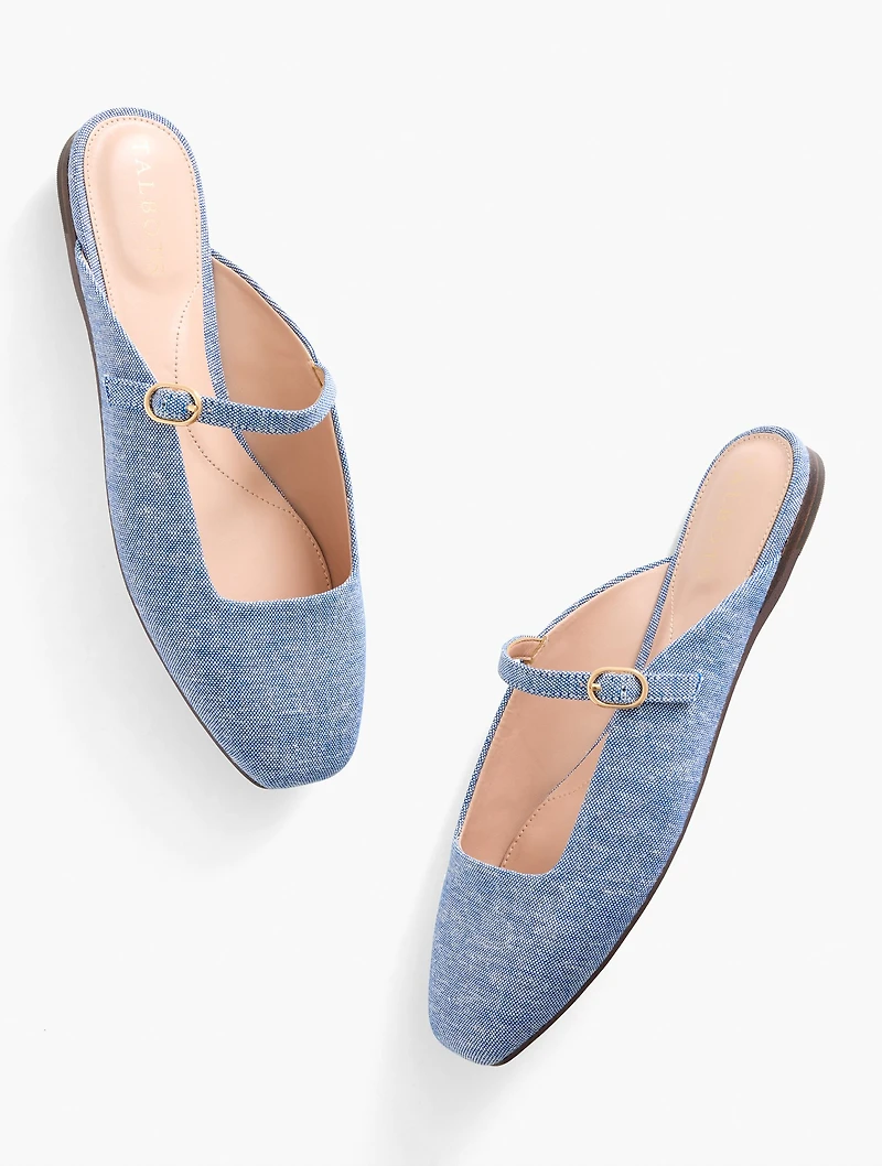 Sloan Mary Jane Denim Mules