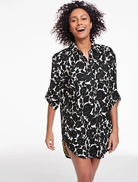 Aqua Club Gauze Shirt Cover-Up - Capri Rose