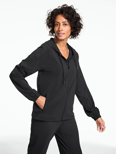 Lightweight Woven Stretch Jacket - Laser Cut