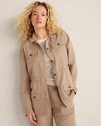 Linen Blend Dobby Jacket