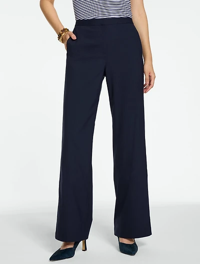 Wool Blend Wide Leg Pants
