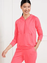 Modal French Terry Half-Zip Hoodie