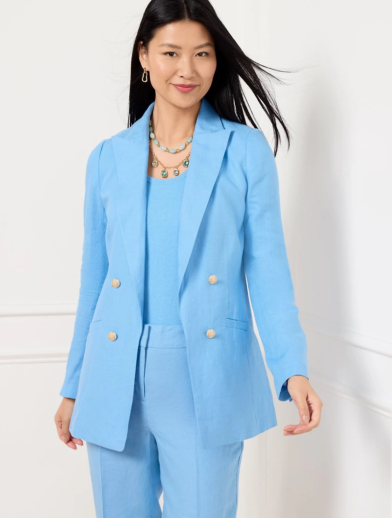 No Close Linen Blazer