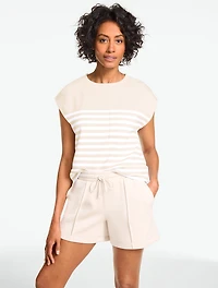 AirKnit Stretch Crewneck Pocket Tee - Stripe
