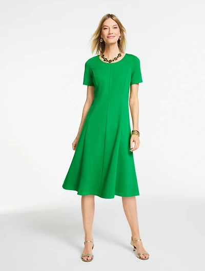 Luxe Ponte Short Sleeve Dress