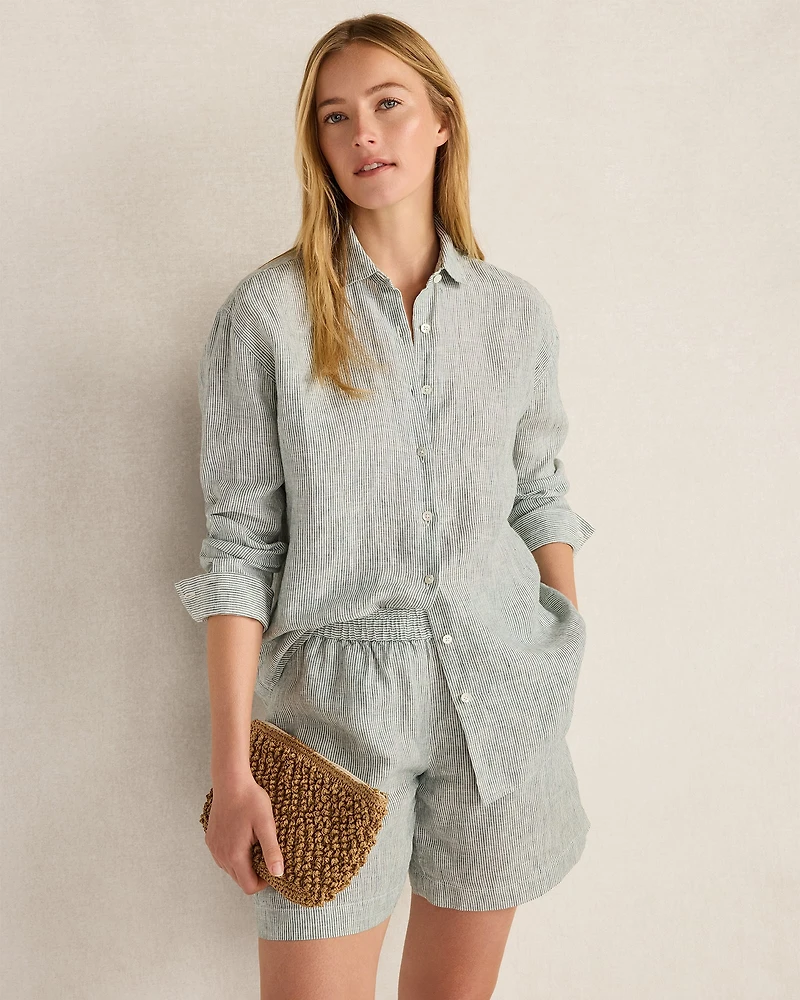 The Daily Shirt Linen Soft Stripe