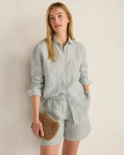 The Daily Shirt Linen Soft Stripe