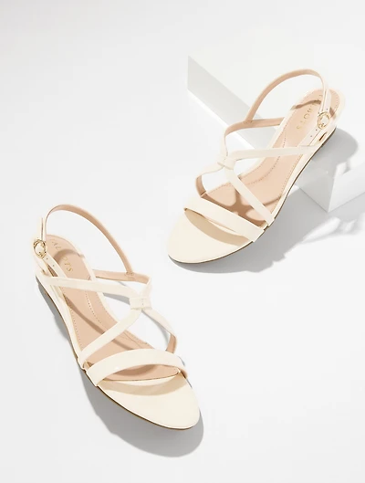 Capri Patent Leather Wedge Sandals