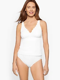 Sun Ocean Sand Piqué Scallop Tankini