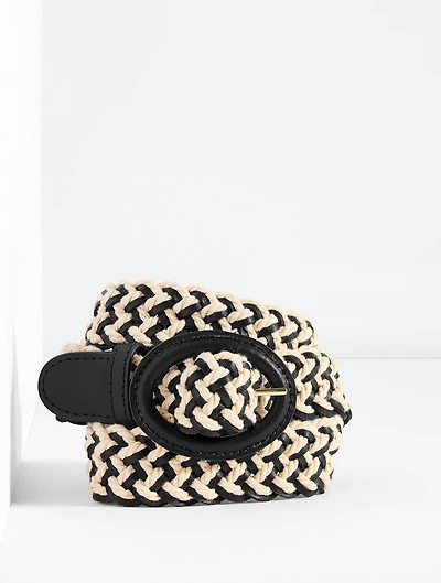 Leather Braided Rope Belt