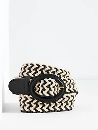 Leather Braided Rope Belt