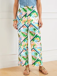 Wide Ankle Linen Cotton Pants - Summer Vista