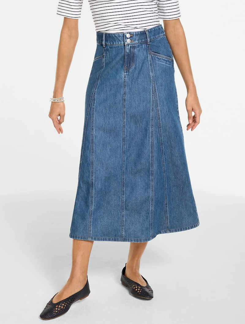 Denim Midi Skirt