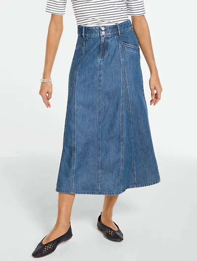Denim Midi Skirt