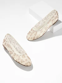 Vera Mesh Ballet Flats - Alluring Leopard