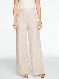 Classic Linen Wide Leg Trousers