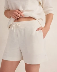 Organic Cotton Blend Jacquard Shorts