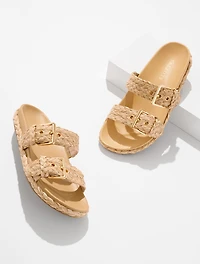 Morgan Braided Raffia Slides