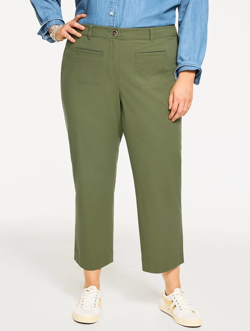 Straight Crop Ottoman Pants