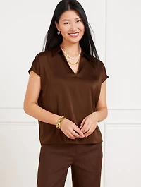 Soft Satin Charmeuse Top