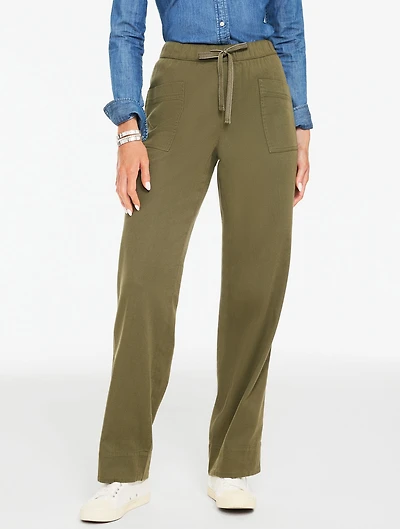 Straight Leg Pull-On Pants