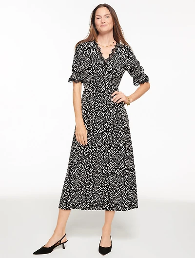 Fit & Flare Midi Dress - Darling Dot