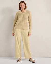 Garment-Dyed Organic Cotton Jersey Relaxed Cargo Pants