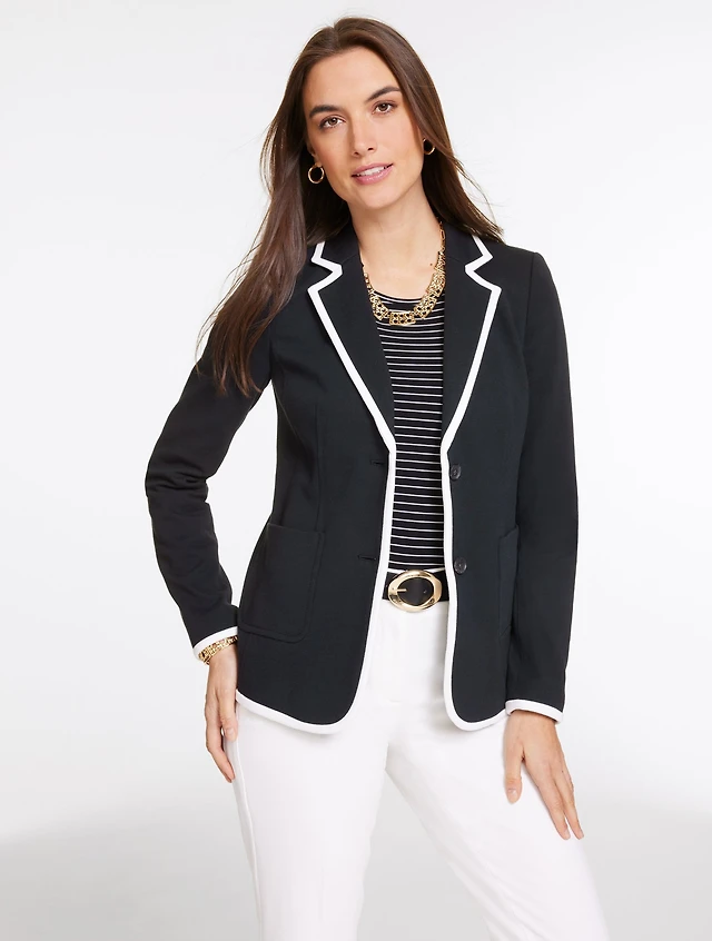Piqué Knit Blazer