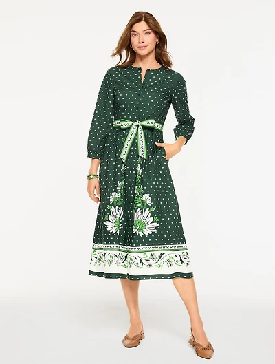 Modern Poplin Shirtdress - Foulard Floral