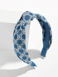 Chambray Eyelet Headband