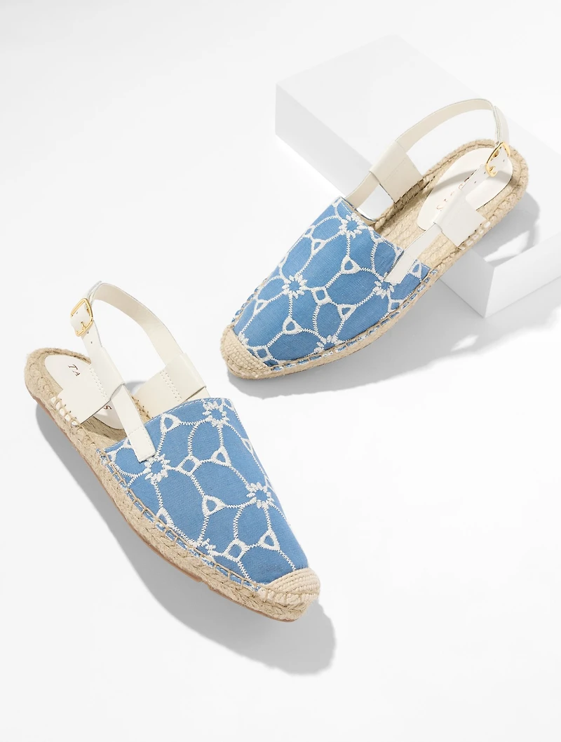 Isla Slingback Floral Chambray Flats