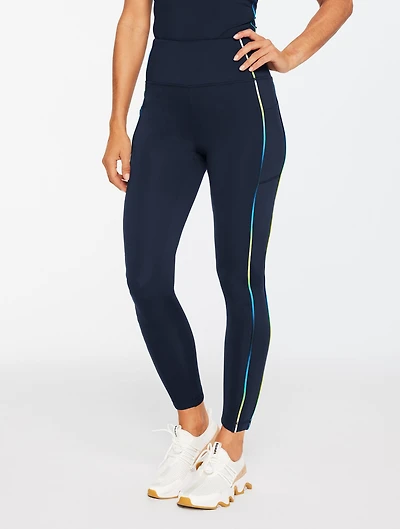 Sport Fleeceback Leggings - Ombré Piped
