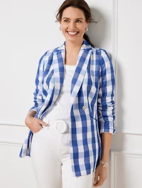 Gingham Blazer