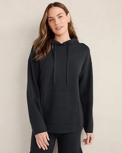 Viscose Blend Long Sleeve Hoodie