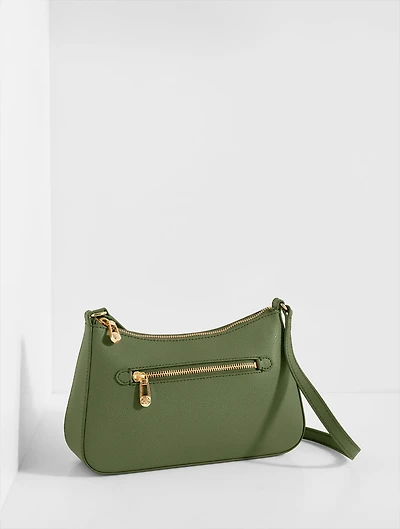 Evelyn Pebble Leather Crossbody Bag