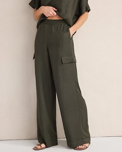 Viscose Linen Palazzo Pants