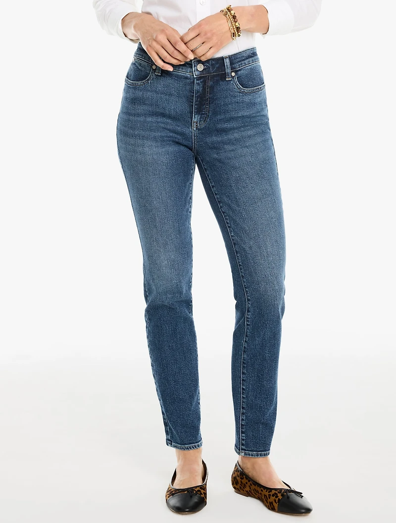 Slim Ankle Jeans - Pomona Wash Curvy Fit