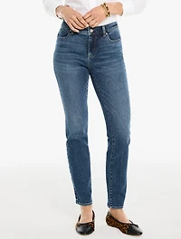 Slim Ankle Jeans - Pomona Wash Curvy Fit