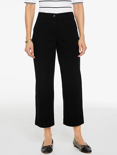 Canvas Straight Crop Pants