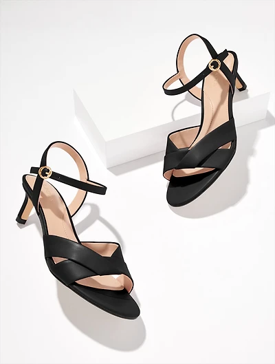 Talia Nappa Kitten Heel Sandals