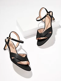 Talia Nappa Kitten Heel Sandals