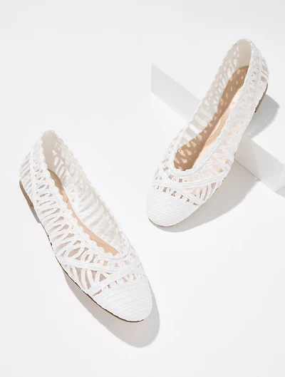 Tana Woven Cord Raffia Ballet Flats