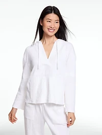 Crinkle Gauze Boho Hoodie