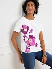 Dropped Shoulder Tee - Foil Floral