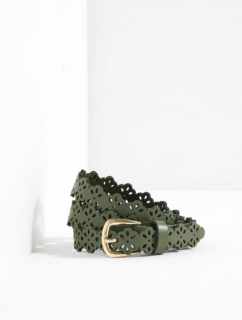 Perforated Flower Belt